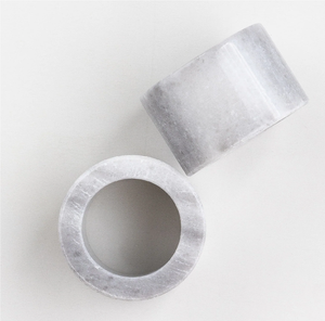 Anneaux de serviette en marbre, 2 pièces, écologiques, vaisselle de luxe moderne, article décoratif sur mesure - Product Image 4