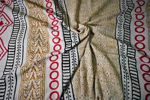 Plaid de voyage et de canapé 100% Coton Biologique Fait Main de Luxe Écologique Toutes Saisons Moderne Imprimé au Bloc Tissé Respirant - Product Image 6