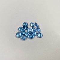 Topaze bleue suisse naturelle de qualité supérieure de 4mm pierres précieuses de topaze à facettes rondes et brillantes pierres précieuses de guérison en vrac