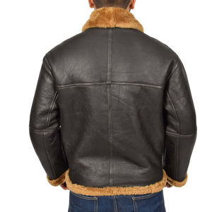 Vestes en cuir véritable pour hommes grande taille avec broderie personnalisée, veste de style universitaire, veste zippée en cuir PU - Product Image 2