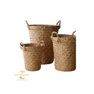 Panier suspendu en rotin écologique, fait main, naturel, pour rangement de salle de bain et salon, vente en gros - Product Image 6