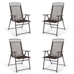 Sedie Pieghevoli da Campeggio in Acciaio 4 Pezzi con Logo Personalizzato, Colore Caffè, Misura Extra Large, Richiudibili per Spiaggia e Parco - Product Image 2