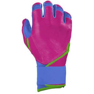 Gants de frappe de baseball en cuir aux couleurs classiques, couture renforcée du pouce, style vintage, pour softball. - Product Image 2