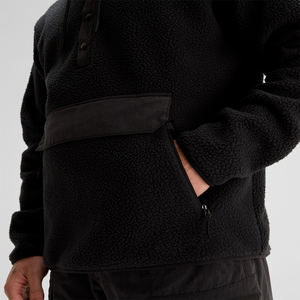 Sweat à capuche oversize en molleton Sherpa épais pour homme, style streetwear, épaules tombantes, haute qualité, mode streetwear, OEM - Product Image 3