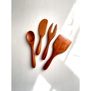 Cuillère de service en bois d'acacia écologique et élégante, ustensile de cuisine avec finition unique - Product Image 6