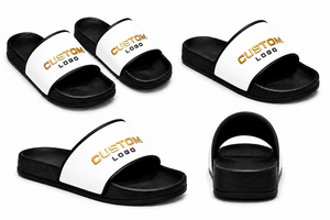 Sandales personnalisées avec logo pour hommes, noir et blanc, en EVA, pour l'intérieur, été, antidérapantes, à bout ouvert, faciles à enfiler - Product Image 5