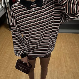 Chemises polo oversize à manches courtes de haute qualité, streetwear, matière respirante, chemises polo personnalisées pour femmes, couleur personnalisée - Product Image 2