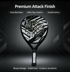 Raqueta de Pádel de Fibra de Carbono JN4025 Premium, Diseño Power Attack, para Jugadores Avanzados, Equipo de Pádel Personalizado, Venta al Por Mayor de Fábrica - Product Image 2