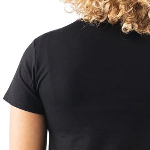 Camiseta Deportiva Negra de Manga Corta con Cuello Redondo para Mujer, Camiseta de Algodón para Gimnasio, Entrenamiento, Ejercicio, Deporte - Product Image 6