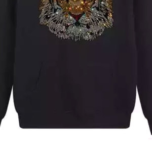 Best-seller, sweat-shirt en coton 100% avec strass, logo personnalisé, marque privée, streetwear unisexe - Product Image 6