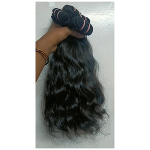 ผมแท้ TRP HAIR EXPORT ยาว 30 นิ้ว แบบลอน สีดำธรรมชาติ ผมเวอร์จินอินเดีย เรมี่ คุณภาพสูง สำหรับต่อผม ถักเปีย  นำเข้าจากวัด - Product Image 4