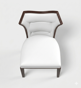 Chaise de salle à manger rembourrée moderne avec assise en similicuir et pieds en bois, design contemporain pour l'ameublement de la maison - Product Image 4