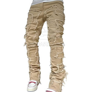 กางเกงยีนส์ดีไซน์ล่าสุดสำหรับผู้ชาย บริการ OEM คุณภาพสูง กางเกงยีนส์ขาดๆ สำหรับผู้ชาย - Product Image 4