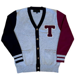 Cárdigan de punto con cuello en V para hombre Tiki Taka Sports, de lana/nailon, manga larga, estilo casual de invierno, con botones, antiarrugas y transpirable. - Product Image 1