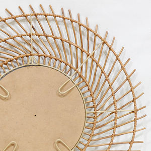 Espejo de bambú hecho a mano de fábrica Artex Dong Thap, espejo de decoración de pared Vintage de Vietnam para sala de estar - Product Image 5