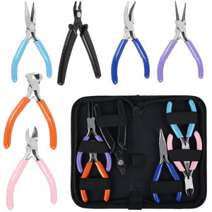 6Pcs Jewelry <b>Pliers</b> <b>Set</b> Stainless Steel Heavy Duty Jewelry Making Kit for Beading Wire Work DIY Craft Repair OEM Supply - Product Image 3