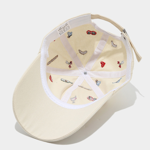 Gorra de Béisbol Bordada con Flores, 6 Paneles, Ajustable, Unisex, de Algodón, para Primavera/Verano, Moda Casual - Product Image 3