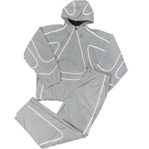 Pantalon de survêtement coupe-vent en nylon léger et détachable avec fermeture éclair, nouvelle conception 2026, survêtement réfléchissant pour homme - Product Image 4