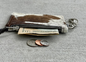 Unisex Genuine Leather Cowhide Zipper <b>Wallet</b> With Multi-<b>Card</b> Slots Animal Print Minimalist Style Short <b>Card</b> Holder - Product Image 4