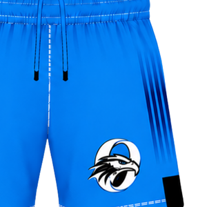 Shorts de rugby bleu roi et noir, taille élastique, respirants, légers, pour l'entraînement d'équipe, performance sportive, uniforme de sport - Product Image 3
