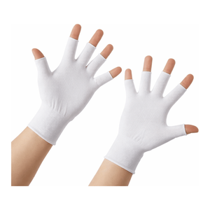 Gants intérieurs en nylon demi-doigts Daihan Science pour travaux de précision en laboratoire, stériles et respirants, tailles XS-XL - Product Image 2