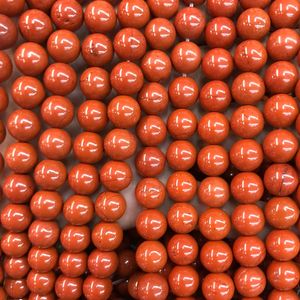 Cuentas redondas de jaspe rojo natural, hilo de cuentas de piedras preciosas para la fabricación de joyas y manualidades DIY - Product Image 5