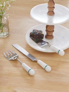 Elegant <b>Marble</b> Handle Cutlery <b>Set</b> Stainless Steel Flatware Dining Spoon Fork Knife <b>Set</b> Durable Kitchen Utensils - Product Image 3