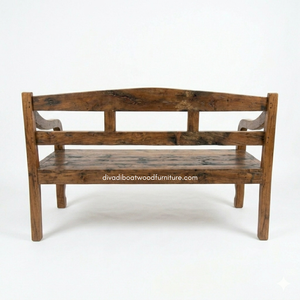 Handcrafted Rustic <b>Sofa</b> <b>Bed</b> with 3 Seater Natural Reclaimed Boat Wood Eco-Friendly for Home Villa Indoor Outdoor Furniture - Product Image 3