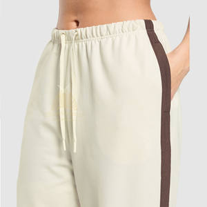 Pantalon de survêtement ample taille mi-haute pour femme, coupe large, style hip-hop, effet usé, 100 % coton biologique, écoresponsable, collection hiver, vente chaude - Product Image 4