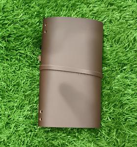 Protège-cahier en cuir de vachette bronzé artisanal Elite, format A6, pour voyage, organisateur de papeterie exécutive - Product Image 1