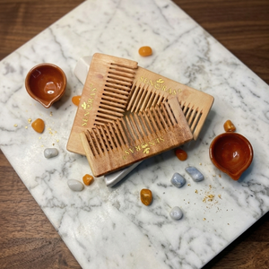 Peine Profesional de Madera de Neem para Mujer |   Masajeador Manual No Eléctrico para Cuidado del Cuero Cabelludo y Cabello, Reafirmante de la Piel - Product Image 2