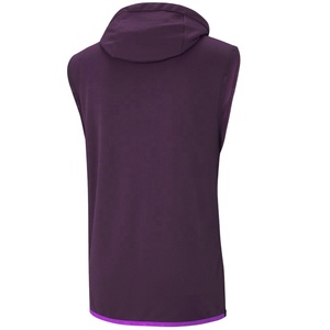 Sudadera de algodón con capucha para niño, jersey de corte ajustado sin mangas liso de lana - Product Image 4