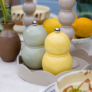 Molinillo de Sal y Pimienta Ajustable de Madera de Caucho, Colorido, Manual, para Especias y Condimentos, Utensilio de Cocina Premium - Product Image 3