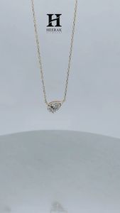 Pendentif en diamant de laboratoire taille poire certifié IGI |   Collier solitaire en or jaune 14 carats en forme de larme pour femme - Product Image 2