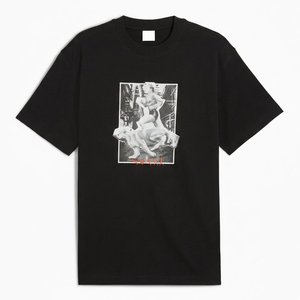 T-shirt décontracté pour homme à manches courtes, 100 % coton et polyester, noir, de haute qualité, avec logo personnalisé, idéal pour le quotidien et les activités de plein air. - Product Image 1