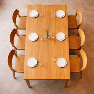 Mesa de Comedor Rectangular de Madera de Teca Sólida Moderna de Alta Calidad para Hoteles, Restaurantes Comerciales y Uso Familiar - Product Image 6