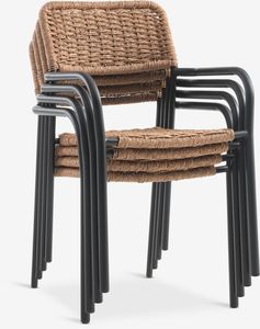 New Design Outdoor Extendable <b>Dining</b> <b>Table</b> Set with Stackable PE <b>Rattan</b> Chairs Manufacturing from VietNam - Product Image 4