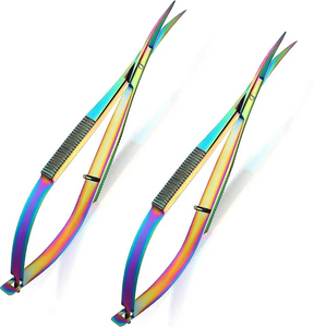 Industrial Strength Stainless Steel Spring Scissors Heavy Duty Self-Opening Sharp Curved Cuticle Precision Multi-Purpose Cutting - Product Image 6