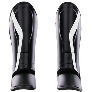 Wholesale Custom <b>MMA</b> & Karate Training <b>Shin</b> Pads 2026 Leather Sport <b>Shin</b> <b>Guards</b> Instep Foot Protection Eco-Friendly Durable - Product Image 2