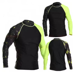 Camiseta de Compresión Personalizada para Hombre, Antibacteriana, de Secado Rápido, Ecológica, de Spandex/Poliéster, Manga Larga para BJJ - Product Image 1