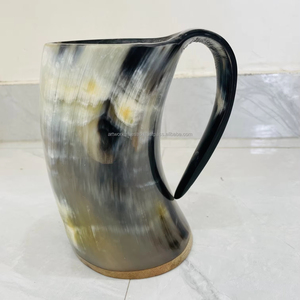 Taza de cuerno de búfalo auténtica hecha a mano, taza natural de alta calidad para decoración de mesa, la mejor oferta. - Product Image 2