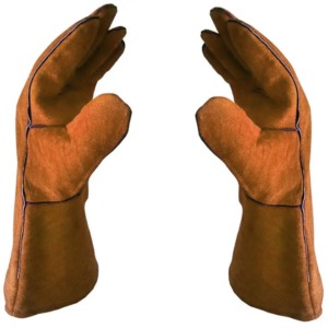 Guantes de Soldadura Impermeables de Cuero Vacuno de Primera Calidad CAPTAIN INDUSTRY CI-WG-107, Protección Completa para los Dedos, Resistentes al Calor, para Adultos - Product Image 3