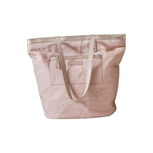 Classique Vintage mode personnalisé rose coton toile sac fourre-tout avant fermeture éclair poche longue épaule poignées brodé dames sacs - Product Image 1