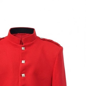 <b>Red</b> Prince Charlie Elegant Men's Casual Scottish Dress Jacket 100% Woolen Solid Pattern Autumn Season Front OEM Service Classic - Product Image 4