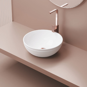 Lavabo de Cerámica Moderno al por Mayor con Diseño de <span class=keywords><strong>Superficie</strong></span> de Granito, Garantía de 5 Años, Montaje en Encimera - Product Image 3