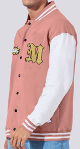 เสื้อแจ็คเก็ตบอมเบอร์คอตั้งปักโลโก้แบบกำหนดเอง แนววินเทจลำลองสไตล์ฮิปฮอป แขนเสื้อผ้าโพลีเอสเตอร์/คอตตอน  แบบวาร์ซิตี้ - Product Image 6