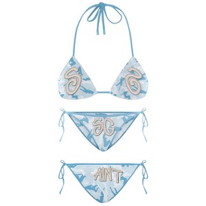 Premium 220 GSM Polyester Spandex Camouflage <b>Bikini</b> <b>Set</b> Triangle Cut Embroidered Logo Custom Design Women <b>Bikinis</b> <b>Set</b> - Product Image 6