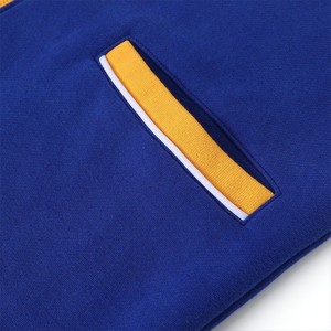 Oakwood Blue & <b>White</b> Fleece Thick Winter Varsity <b>Cardigan</b> Sweater V Neck Button Knit Ribbed Cuffs Unisex Retro Streetwear - Product Image 5