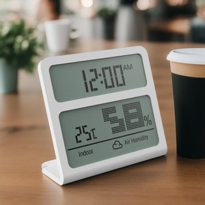 Thiết kế mới đa chức năng lớn LCD hiển thị nhiệt kế ẩm kế với đứng - Product Image 4