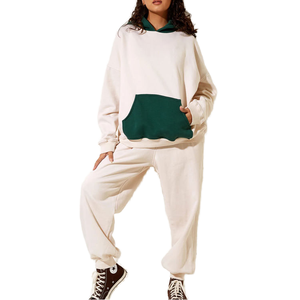 Conjunto Deportivo Holgado con Capucha para Mujer, Sudadera Casual de Manga Larga con Bolsillo Lateral y Pantalones de Jogging, Ropa Urbana Otoñal 2026 - Product Image 1